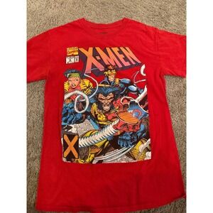 Marvel Comics X-Men Wolverine Graphic Print Red T-Shirt